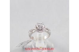Nhẫn hột lớn viền 16h